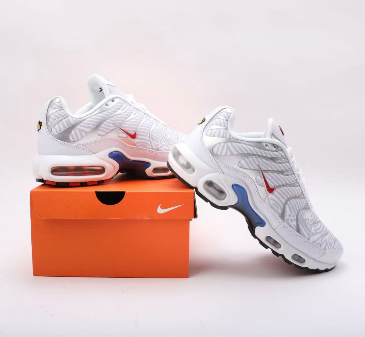 NIKE AIR MAX PLUS "WHITE/SILVER"