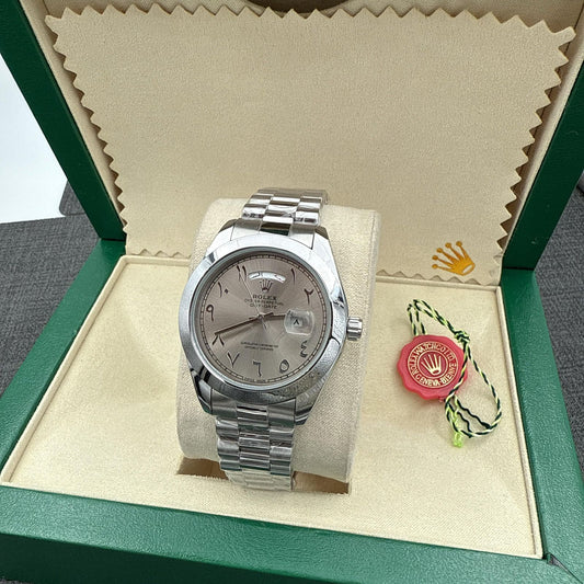 ROLEX "SILVER/ROSE GOLD"