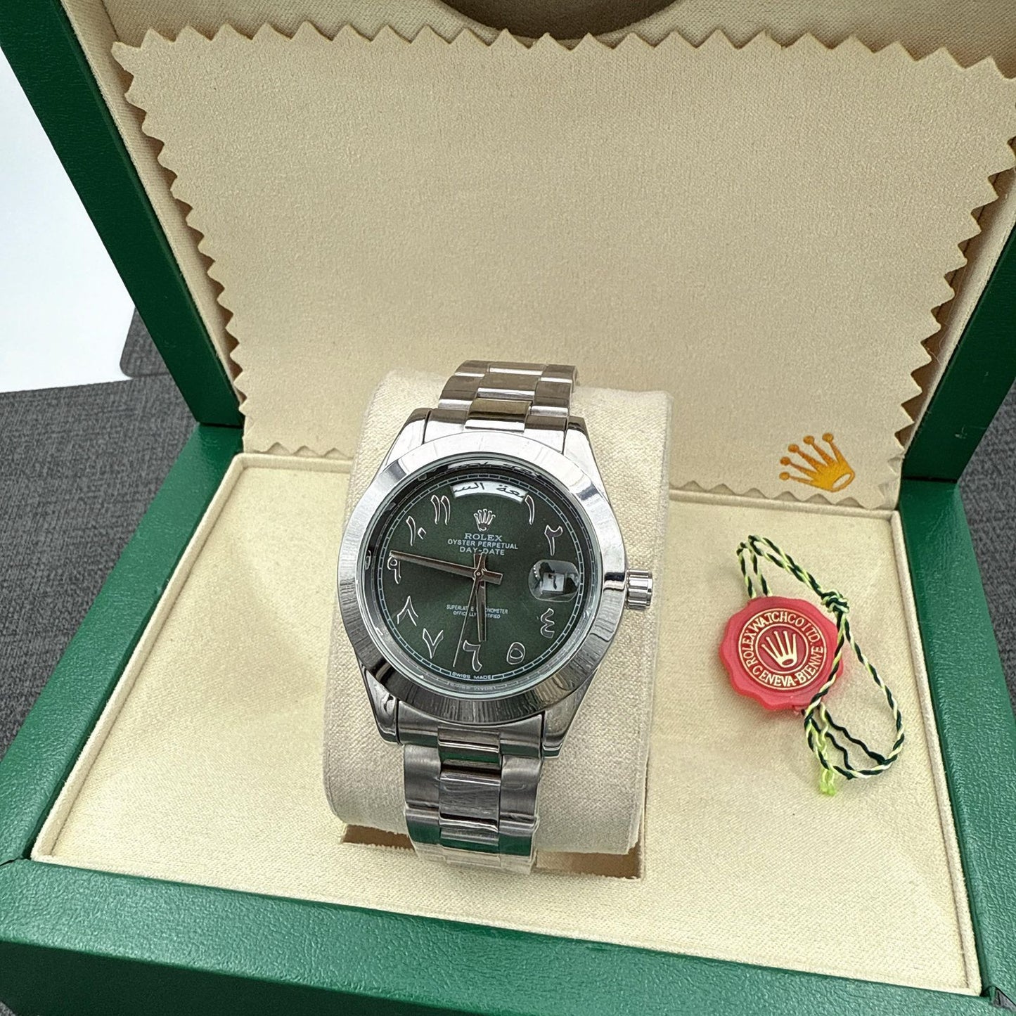 ROLEX "SILVER/DARK GREEN"