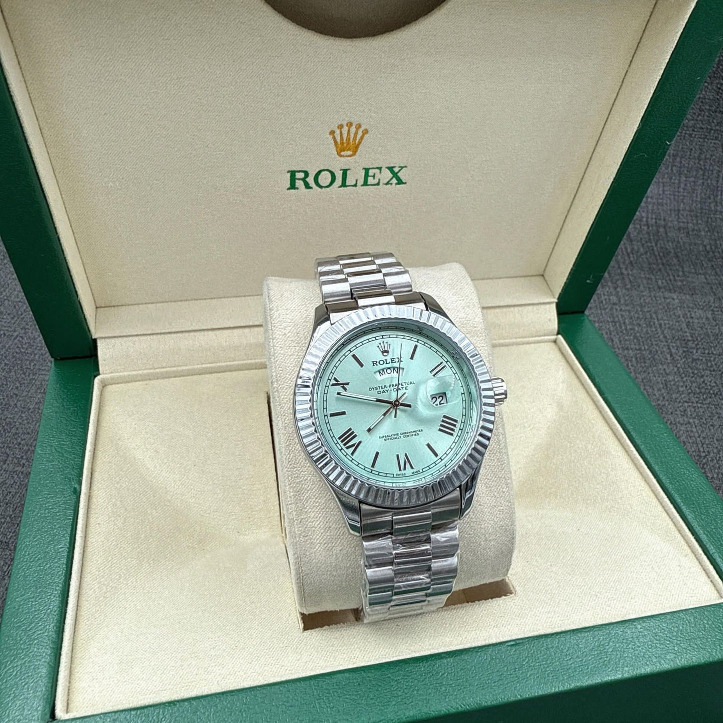 ROLEX "SILVER/CYAN"